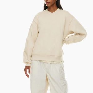 Aritzia TNA SWEATFLEECE Cozy Fleece Perfect Fit in Froth Cream: 2XS new w tags